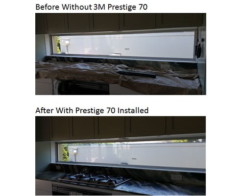 Before-After Photos of Window with 3M Prestige 70