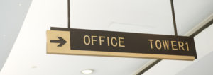 Business signage directional office tower